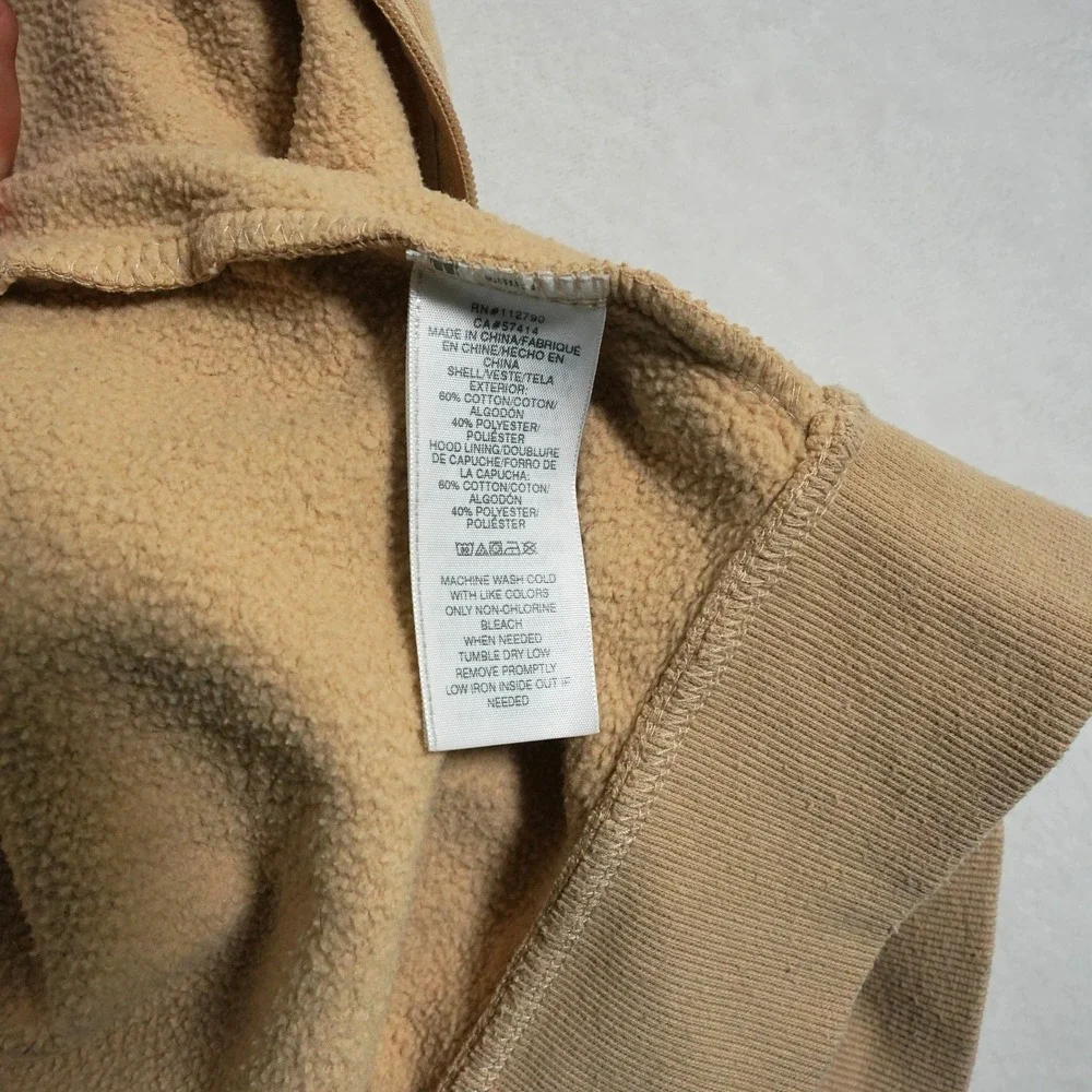 True Religion Mens XL Tan Beige Full Zip Horseshoe Hoodie‎ Sweatshirt 53660-00